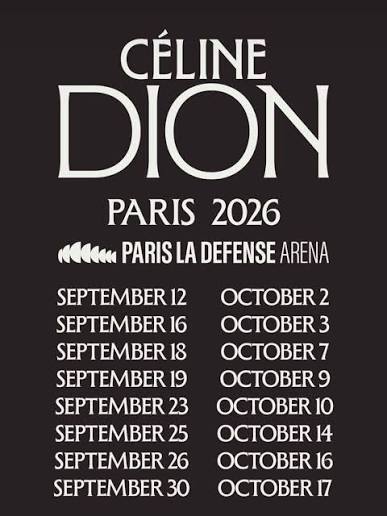 Céline Dion concert 30/09/2026