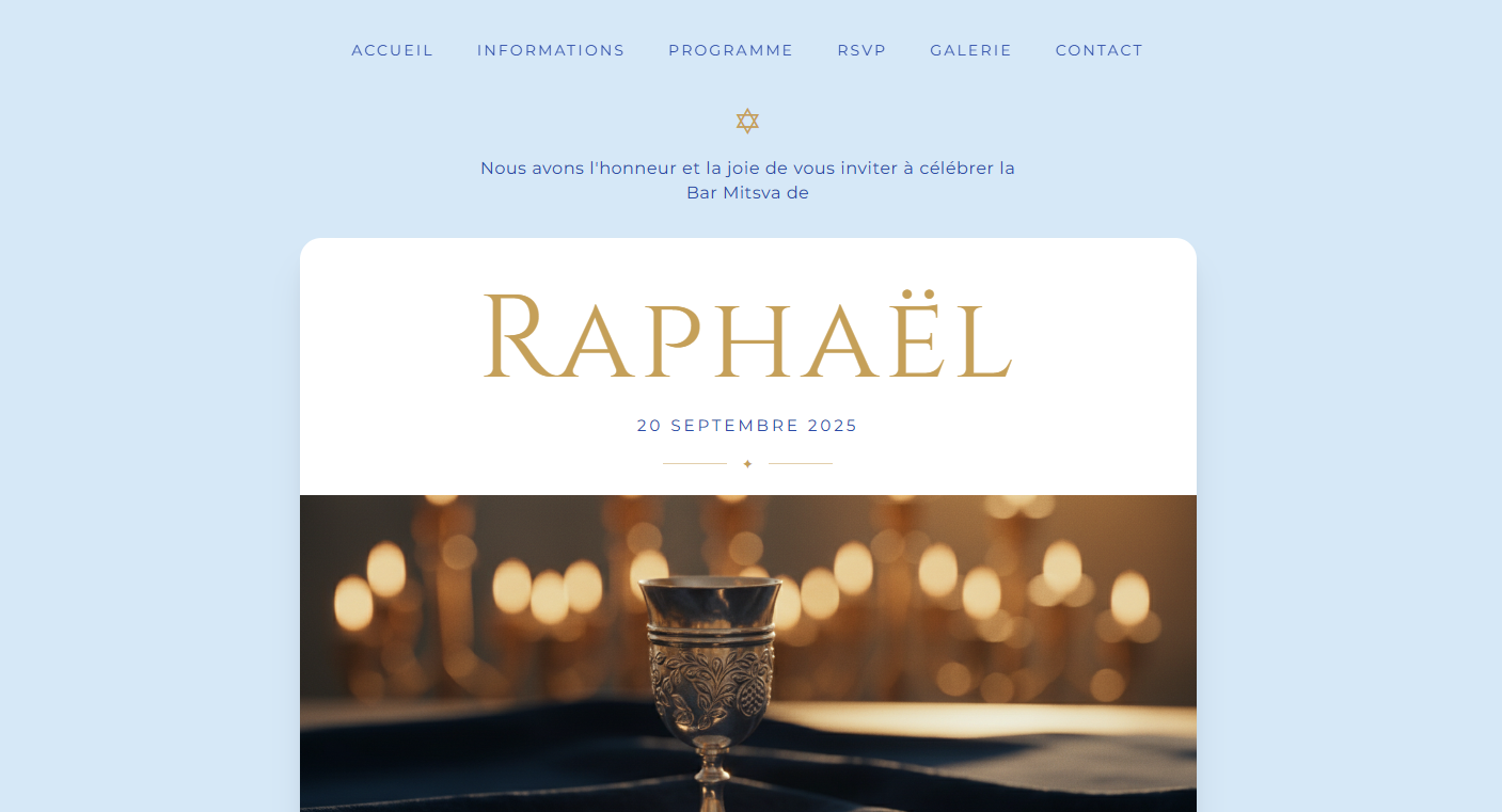 Création de site internet personnalisé pour Mariage, Bar Mitsva et Brit Mila dès 150 € — photo 5